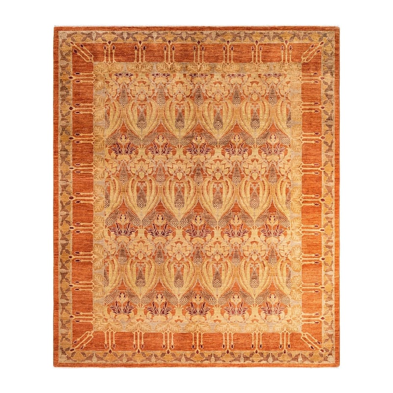 Contemporary Overdyed Wool Hand Knotted Area Rug - 7' 10" x 9' 7"