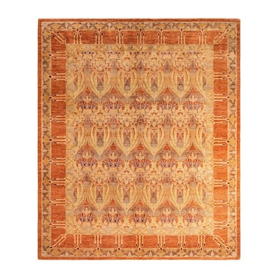 Contemporary Overdyed Wool Hand Knotted Area Rug - 7' 10" x 9' 7"