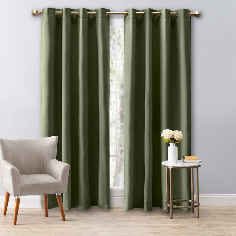 Ultimate Black Out Grommet Curtain Pair - 56 x 63 - Sage