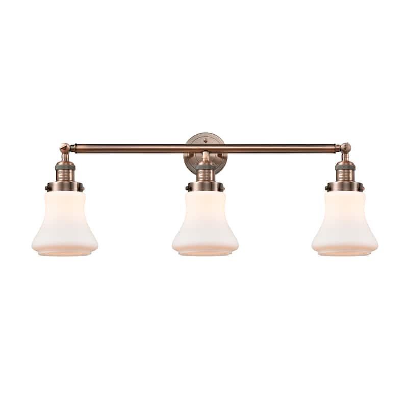 Innovations Lighting Bellmont 3 Light 30" Wide Bathroom Vanity Light - Antique Copper / Matte White