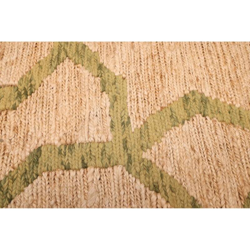 ECARPETGALLERY Braided Weave Palas Denizli Tan Jute, Rayon Rug - 5'4 x 7'6