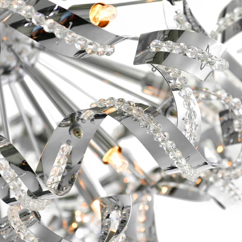 Swivel 13 Light 22in Chrome Flush Mount