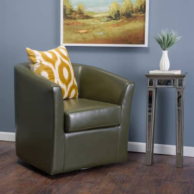 Daymian Swivel Club Chair by Christopher Knight Home