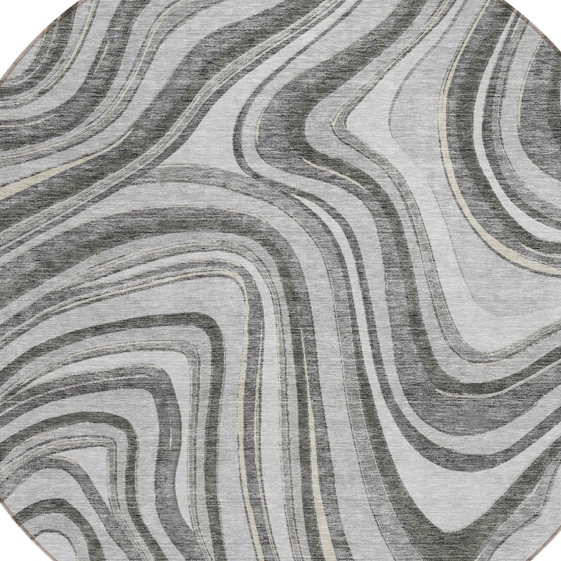 HomeRoots Abstract Transitional Rectangle Outdoor Rug