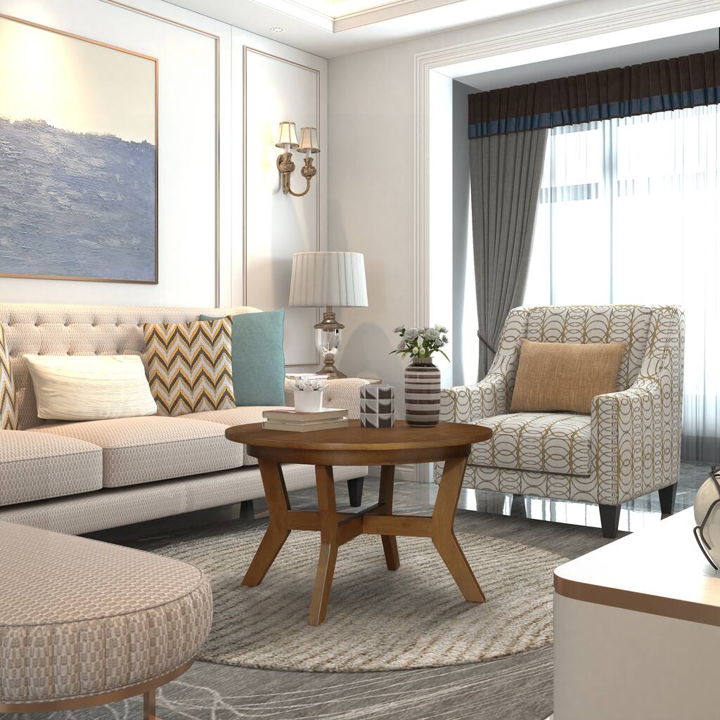 32inch Wood Round Coffee Table