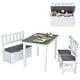 preview thumbnail 1 of 22, Costway 4 PCS Kids Wooden Activity Table & Chairs Set w/Storage Bench - See Details Grey