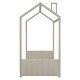 preview thumbnail 9 of 21, Twin/ Full Size Velvet House Bed Wood Bed with Roof and Pinewood Frame for Kids Bedroom