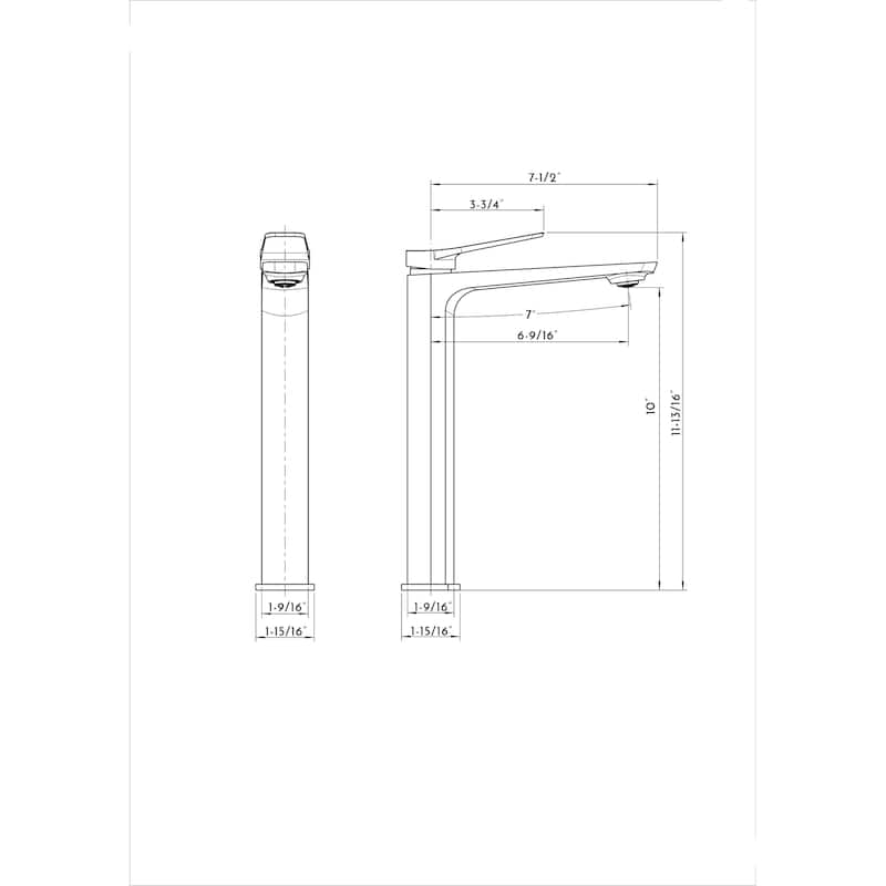 DAX Brass Single Handle Vessel Bathroom Basin Faucet, Chrome Bed Bath & Beyond 39047880