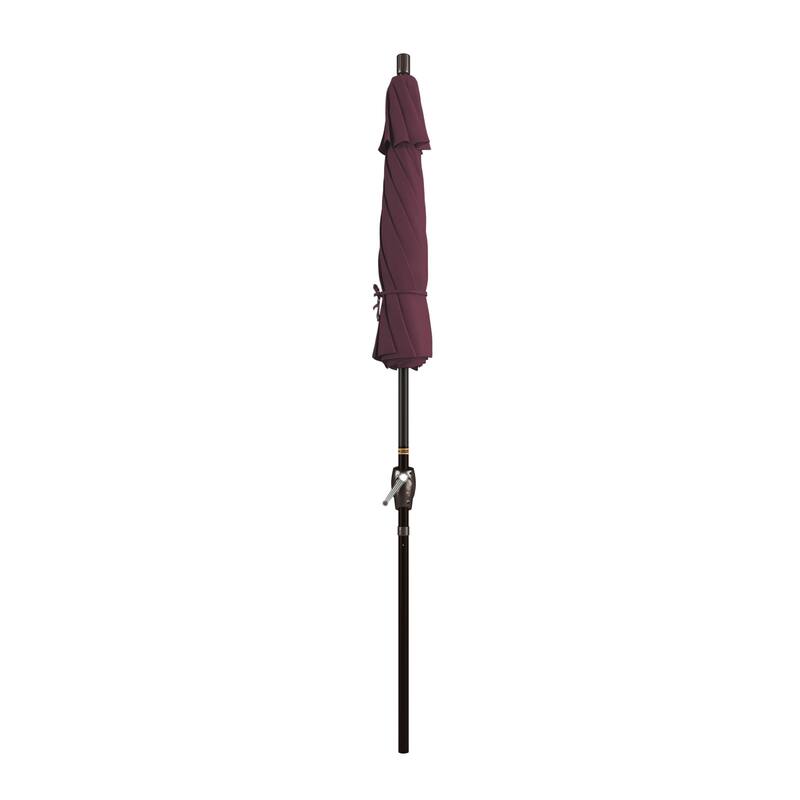 California Umbrella 7.5' Rd. Aluminum Patio Umbrella, Crank Lift with Push Button Tilt, Bronze Finish, Pacifica Fabric