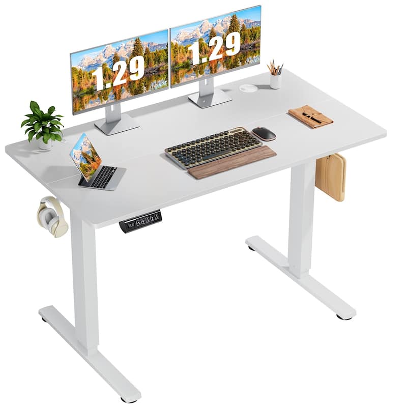 Standing Desk Adjustable Height, Electric Sit Stand up Desk for Home Office, Modern Rising Work Table for Computer,Workstation