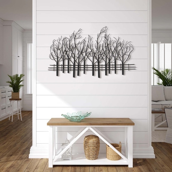 Wood and outlet metal wall decor