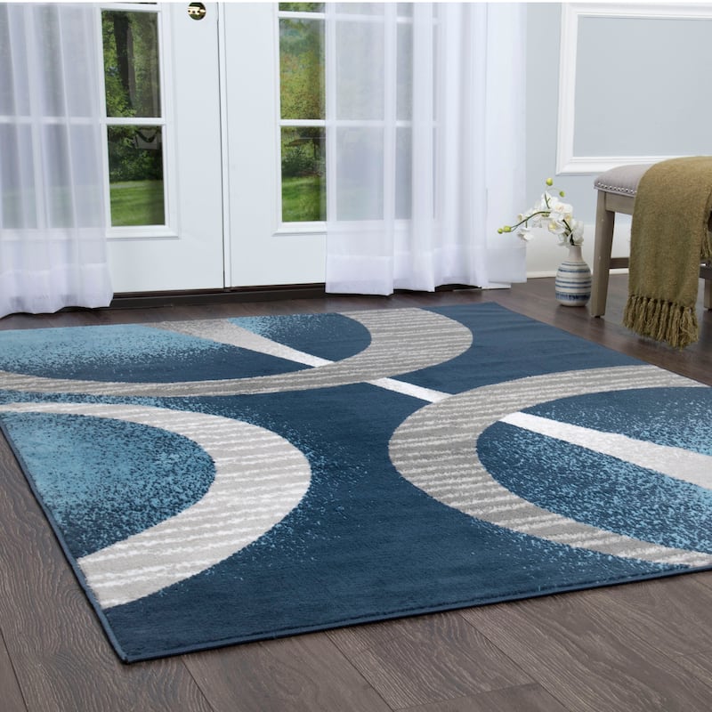 Home Dynamix Premium Melia Area Rug - 1'9"x7'2" - Midnight Blue/Grey