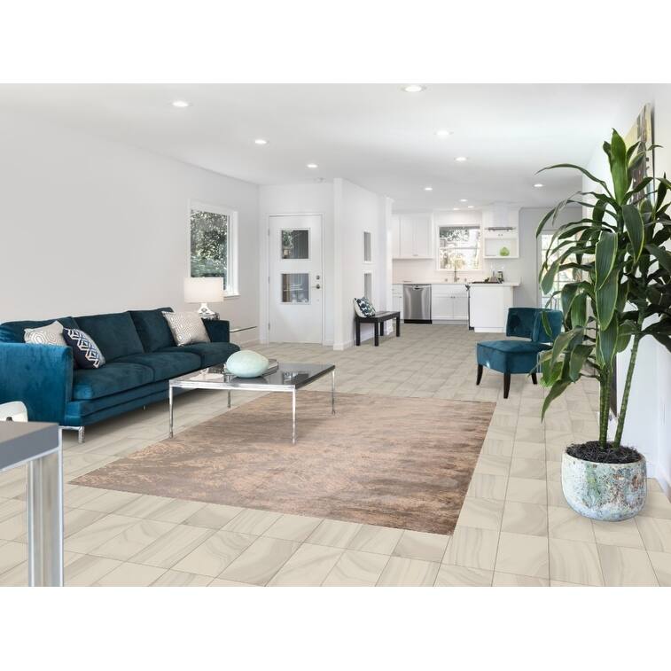 Abstract Indian Area Rug Hand-Knotted Oriental Wool Carpet - 5'8"x 7'10"