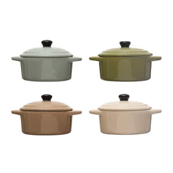 Stoneware Mini Bake Pans with Lids