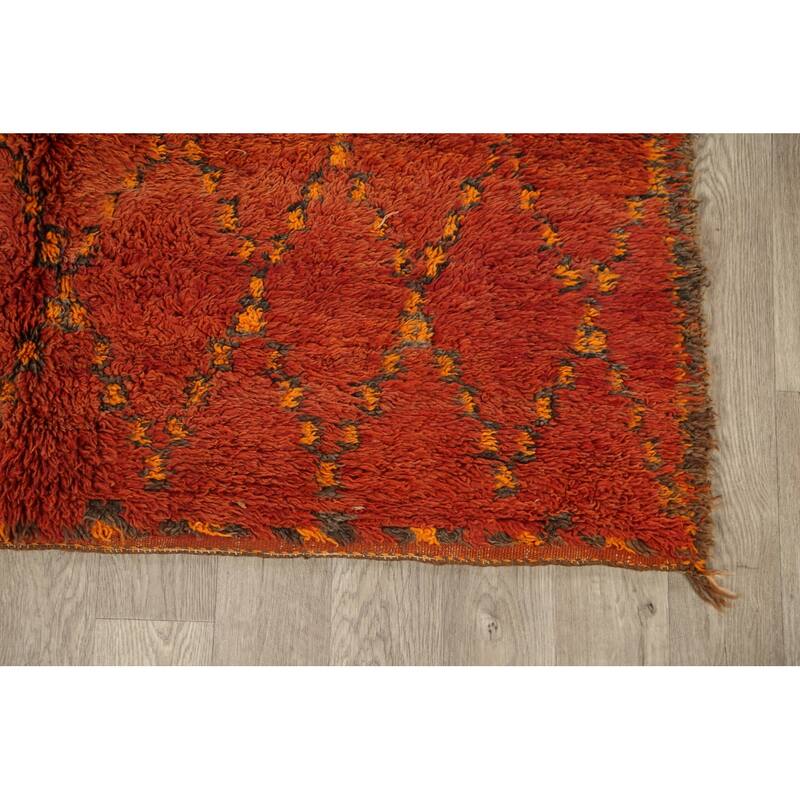 Tribal Moroccan Oriental Area Rug Wool Hand-knotted Office Carpet - 5'8" x 10'3"