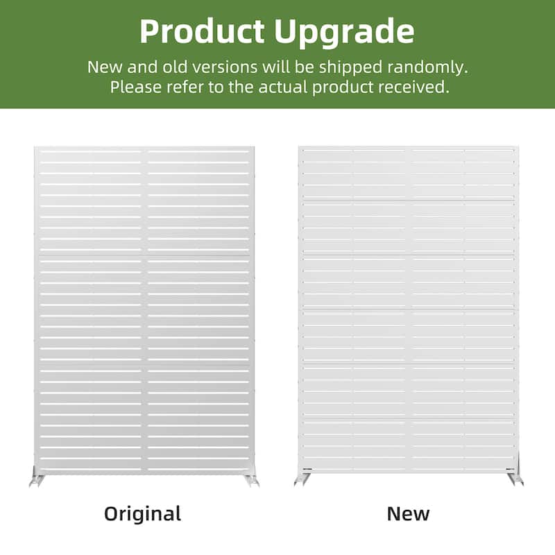 72in Dovelina Outdoor Freestanding Metal Privacy Screen Decorative Garden Fence