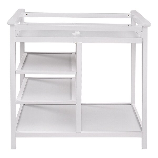 white changing table with hamper