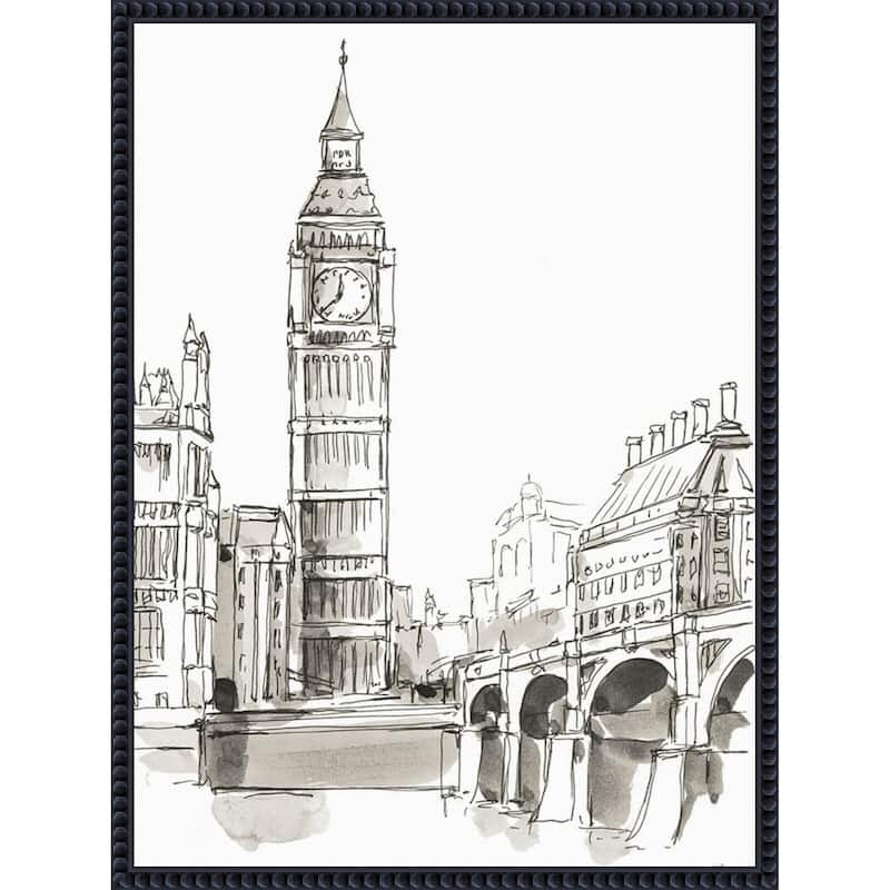 Pen and Ink Travel Studies No. 2 by Ethan Harper Framed Canvas Wall Art Print