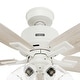 preview thumbnail 16 of 19, Hunter Gatlinburg Ceiling Fan w/ LED Light Kit, Handheld Remote - Transitional- EASY INSTALLATION