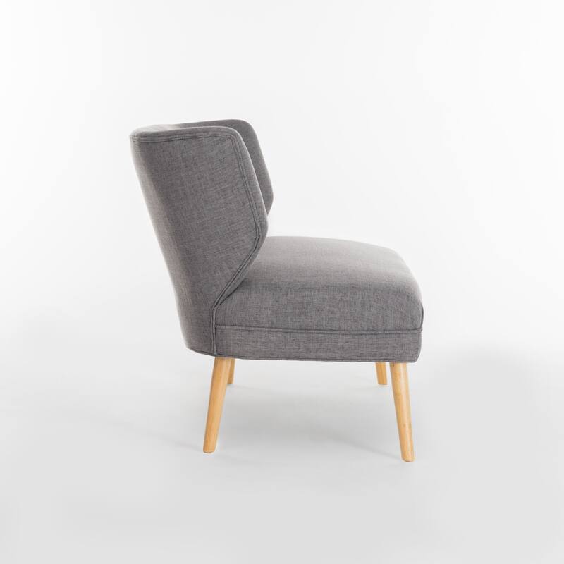 Simple Style Loveseat with Curved Backrest