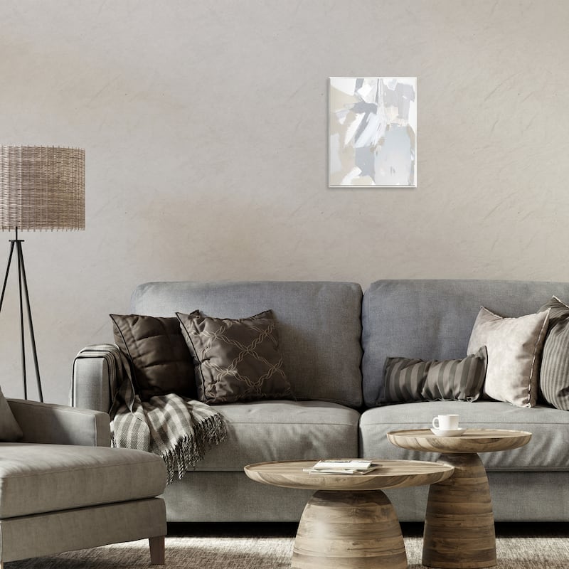 Stupell Neutral Tones Grey & Beige Wall Plaque Art Design By Rachel Springer