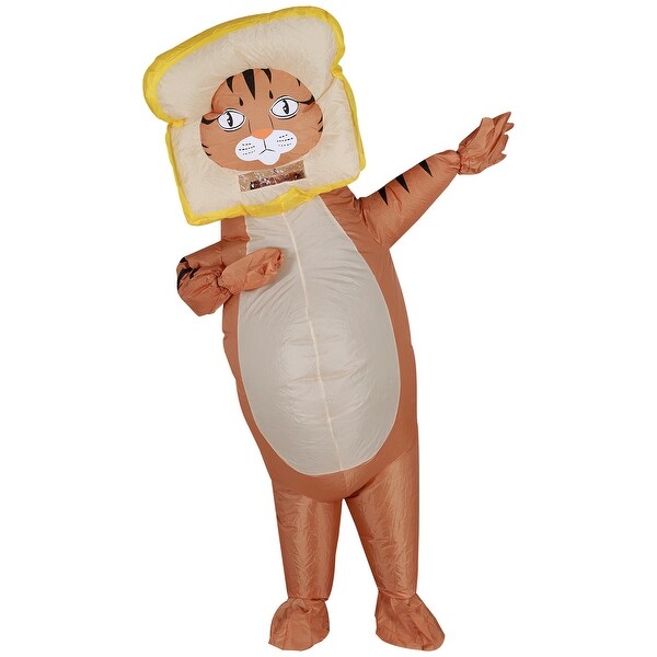 Shop Holidayana Bread Cat Adult Halloween Inflatable Costume With Fan Box Blow Up Adult Costumes For Halloween And Theme Parties Overstock 29580019