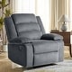preview thumbnail 30 of 101, Overstuffed Cotton Corduroy Manual Pushback Recliner with Wide Armrest