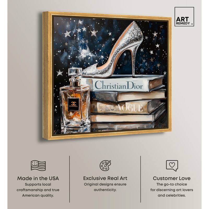 Sparkling Stars Heel Canvas by Art Remedy