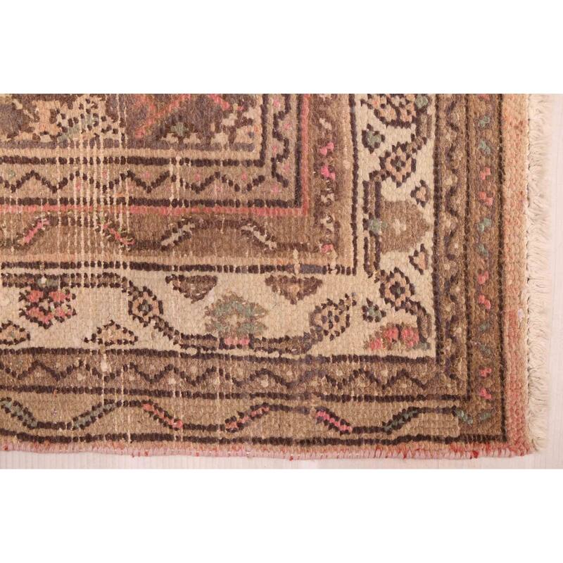 ECARPETGALLERY Hand-knotted Antalya Vintage Copper Wool Rug - 3'7 x 9'9