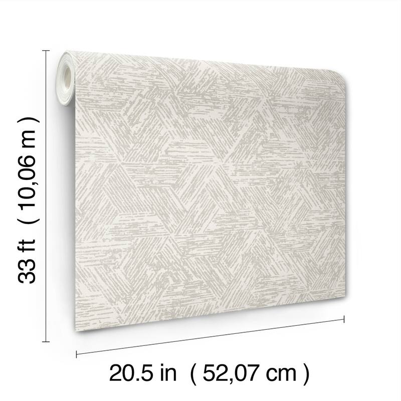 A-Street Prints Retreat Grey Quilted Geometric Wallpaper