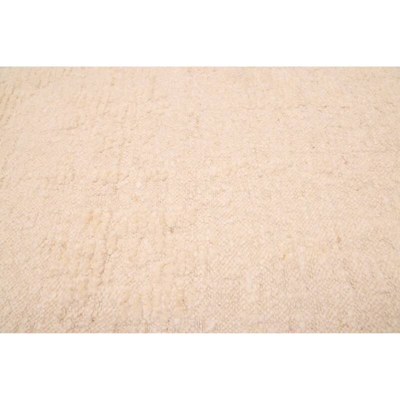 ECARPETGALLERY Hand-knotted Looma Cream Wool Rug - 8'0 x 10'1