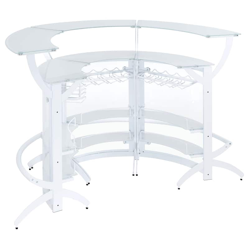 Dallas 3-piece Curved Freestanding Home Bar Cabinet