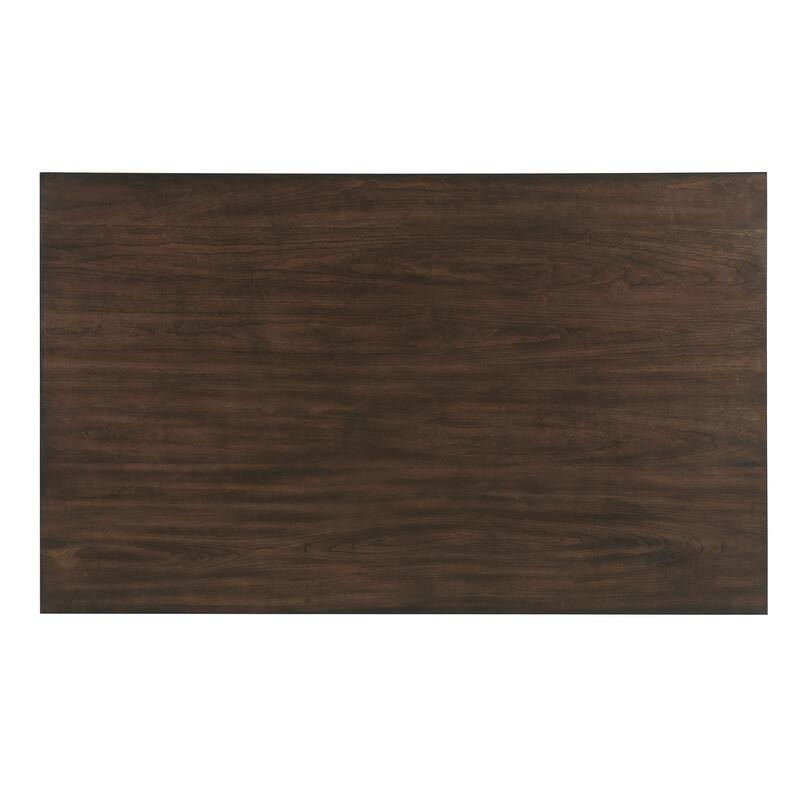 Dark Cherry Finish Dining Table with 4 Drawers 1pc Transitional Style Wooden Funiture Dining Kitchen Table