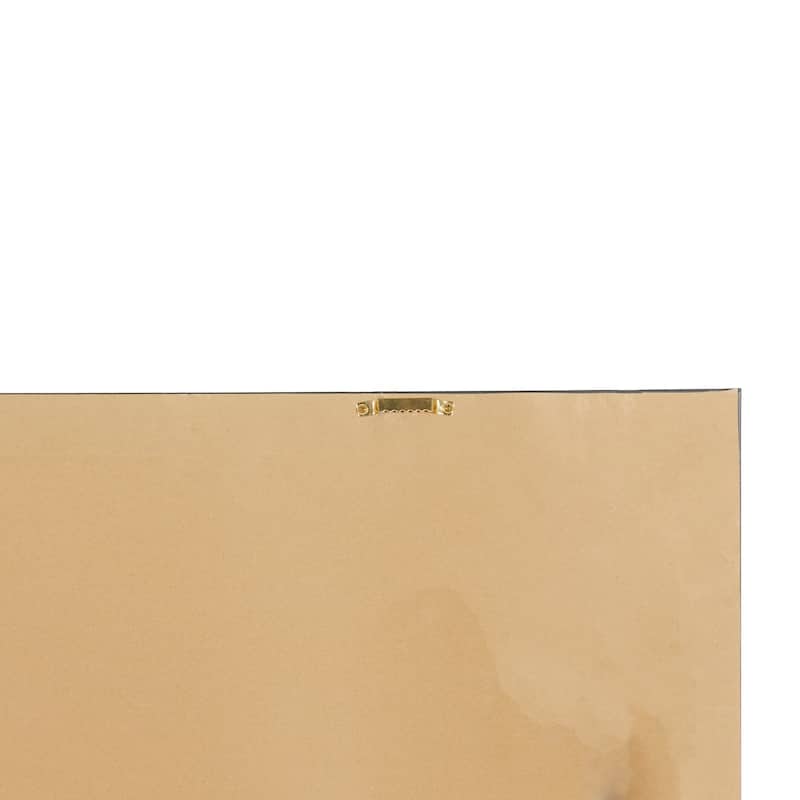 Canvas Elephant Framed Wall Art with Gold Frame - Brown - Roche River Decor