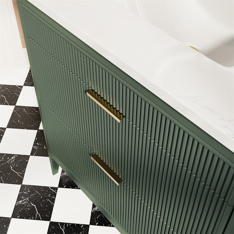 36'' Freestanding Single Sink Bathroom Vanity with Solid Wood