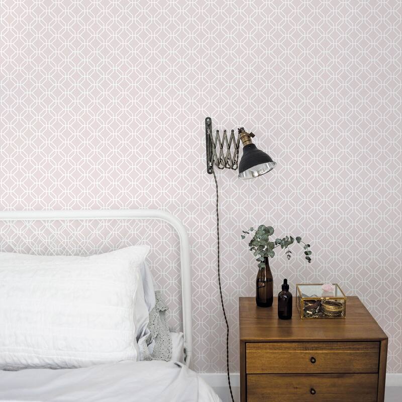 Galerie Wallcoverings Secret Garden Octogonal Trellis Non-woven Matte Wallpaper Roll