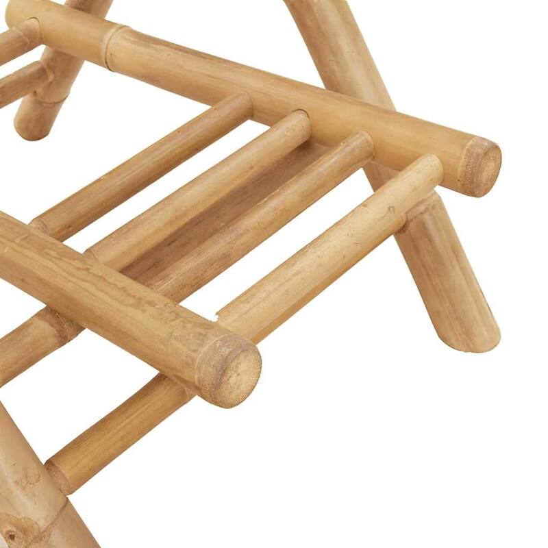 vidaXL Outdoor Bar Stool Natural Bamboo Standard Outdoor Bar Stool Size - 22.6 x 15.7 x 38.2