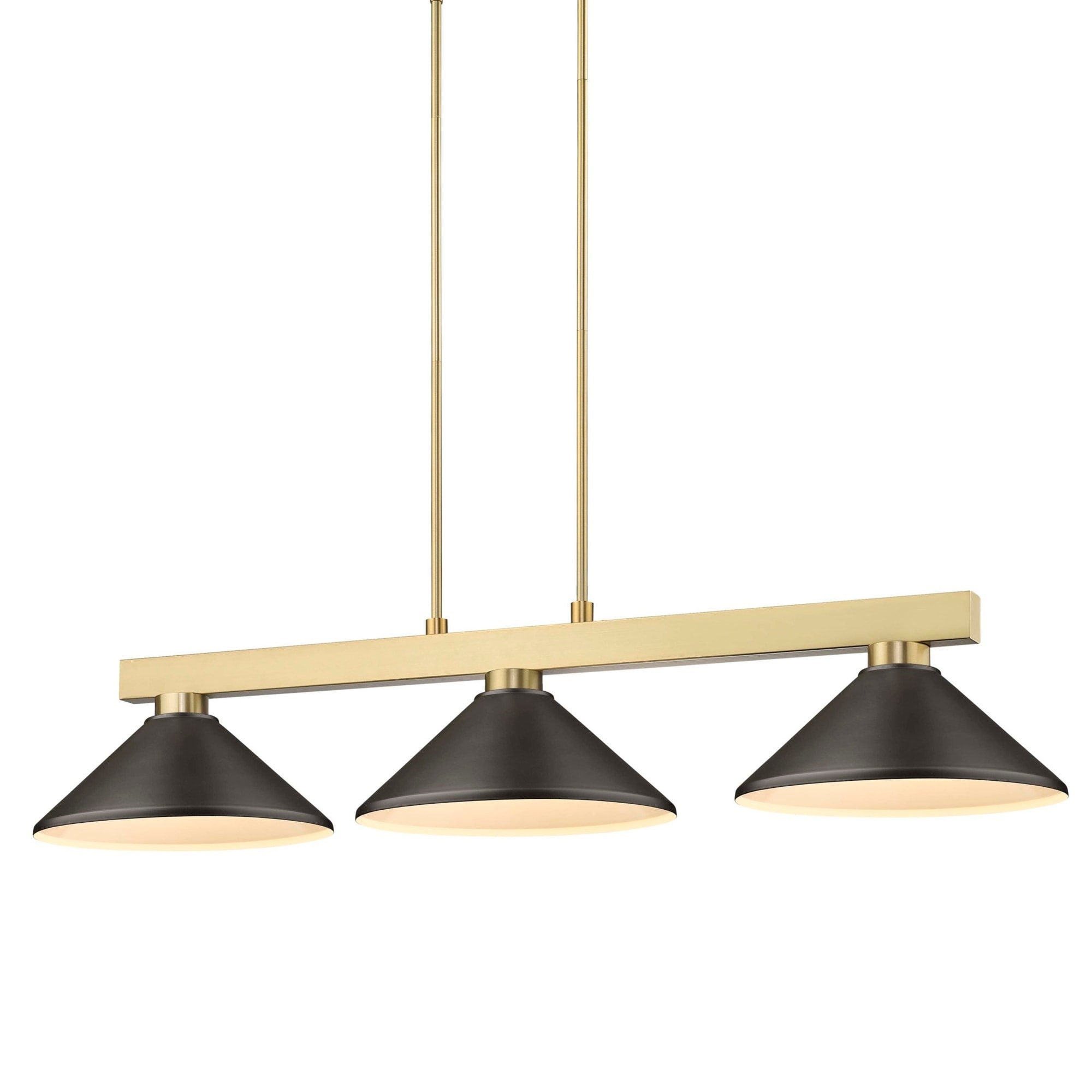Z-Lite 152-MBRZ Cobalt 3 Light 50" Wide Linear Pendant with Bronze