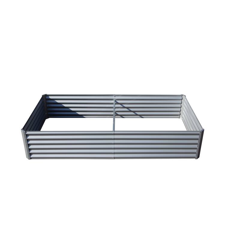 Metal Raised Rectangular Flower Beds Weather-Resistant Raised Flower Beds with Open-Ended Base for Gardening Vegetables