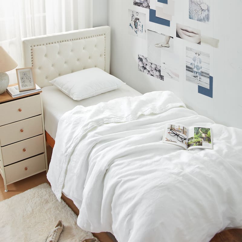 Dark Sky Reserve® - Portugal Made 100% Linen Oversized Comforter - White