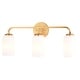 preview thumbnail 8 of 10, Shelby Natural Brass Gold Transitional Lighting Fixture, Frosted White Opal Glass Cylinder Shade, Dimmable, LED Compatible