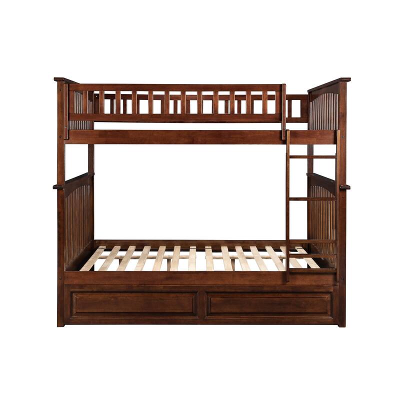 Bunk Bed with Trundle & Turbo Charger - Space Saving Twin Over Twin