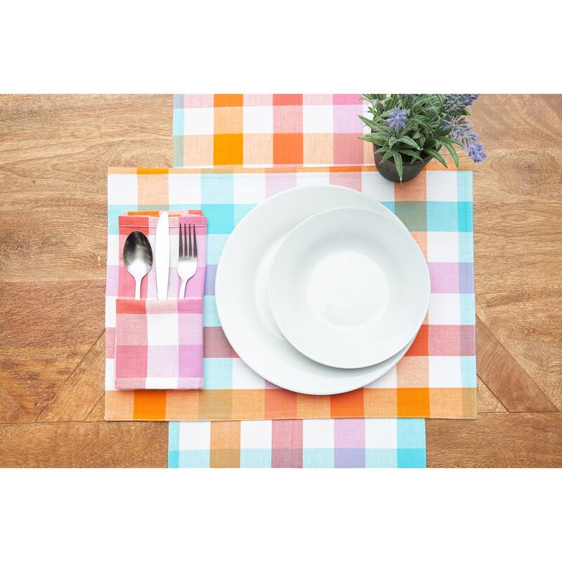 Cabana Plaid Gingham Check Table Runner