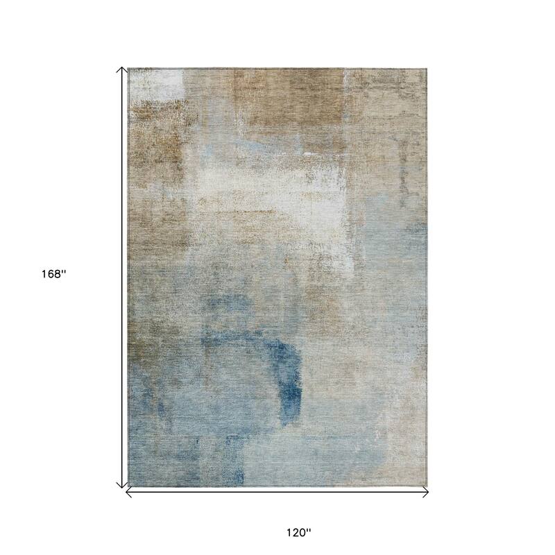 HomeRoots Abstract Transitional Rectangle Outdoor Rug