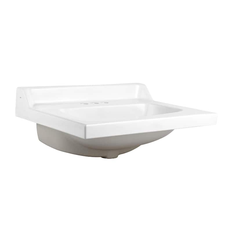 Fine Fixtures Ceramic Vanity Sink Top with Raised Back