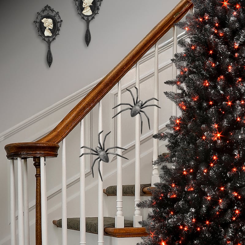 8" Plastic Glitter Spider