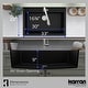preview thumbnail 5 of 8, Karran QT-812 Top Mount 33 in. Large Single Bowl Quartz Kitchen Sink in Black With Kitchen Faucet in Gunmetal Grey