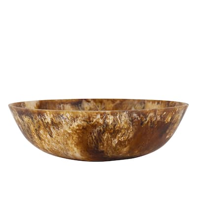 Matte Tortoise Resin Bowl Dia 19.5"