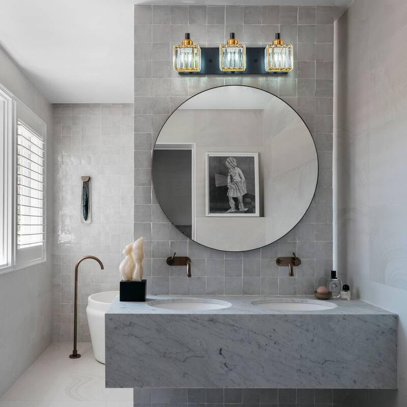 Modern 3/4/5-lights Crystal Bathroom Light Fixtures