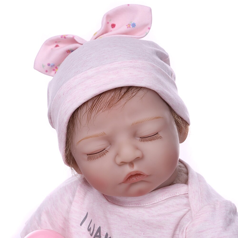 Pink Knitted Pig Patterns Clothes Suit for 10-11 Inch Reborn Baby Girl Doll 